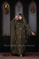 Zafran Abaya-------version--5-------Green Olive
