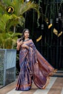 Royal Blue Colour Kanchipuram Saree